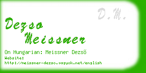 dezso meissner business card